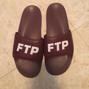 FTP burgundy sandals